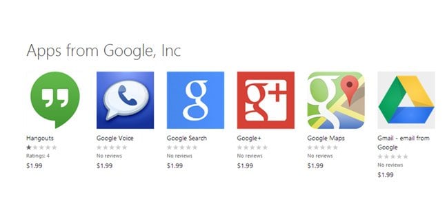 google apps windows phone