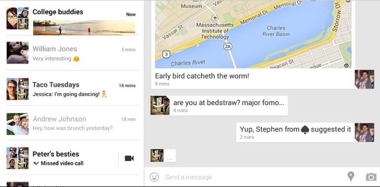 Google Hangouts update condenses Hangouts and SMS conversations