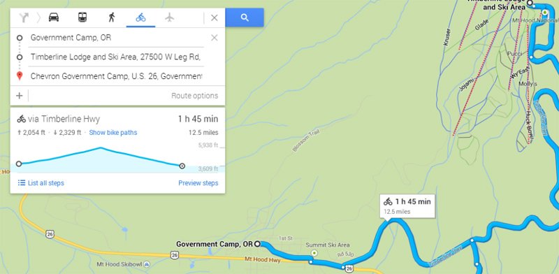 Google Maps helps bikers avoid steep hills when planning their route