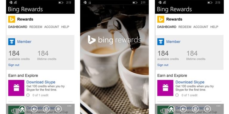 Bing Rewards app lands on Windows Phone