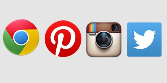 chrome pinterest twitter instagram android update