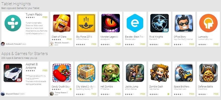 play store most downloaded apps