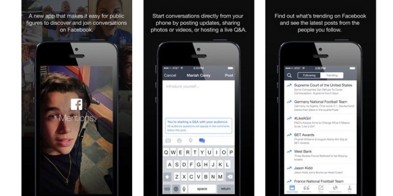 Facebook launches Mentions app for celebrities