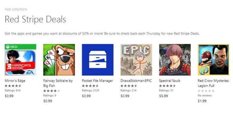 Mirror’s Edge, Pocket File Manager, Spectral Souls and more are this week’s Red Stripe Deals on Windows Phone