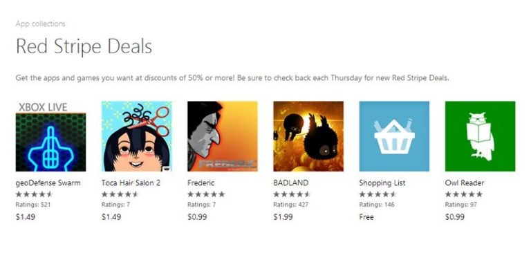 BADLAND, Frederic, Owl Reader, Shopping List and more are Red Stripe Deals of the week on Windows Phone
