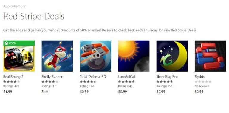 This week’s Red Stripe Deals on Windows Phone: Real Racing 2, Sleep Bug Pro and more