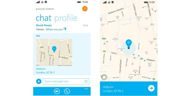 Skype for Windows Phone now allows you to share your location