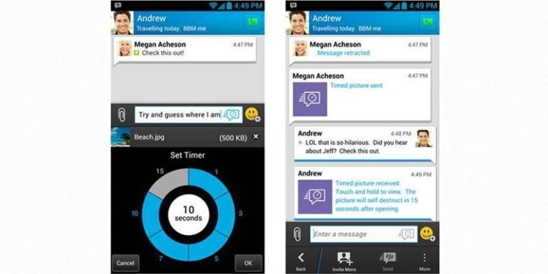 BBM gets Message Retraction and Timed Messages on iOS and Android