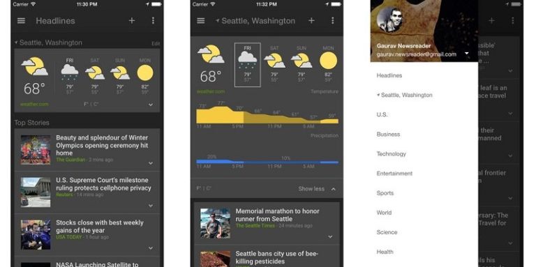 Google News and Weather app launched on iOS