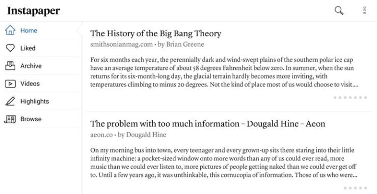 Instapaper goes free while adding a new premium paid prescription