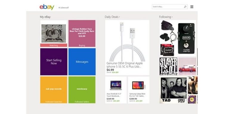 eBay app updated on Windows Store with multiple improvements