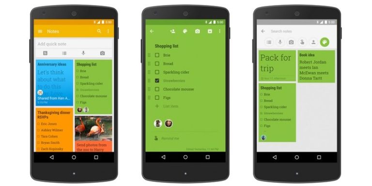 Google Keep updated with Material Design and new features