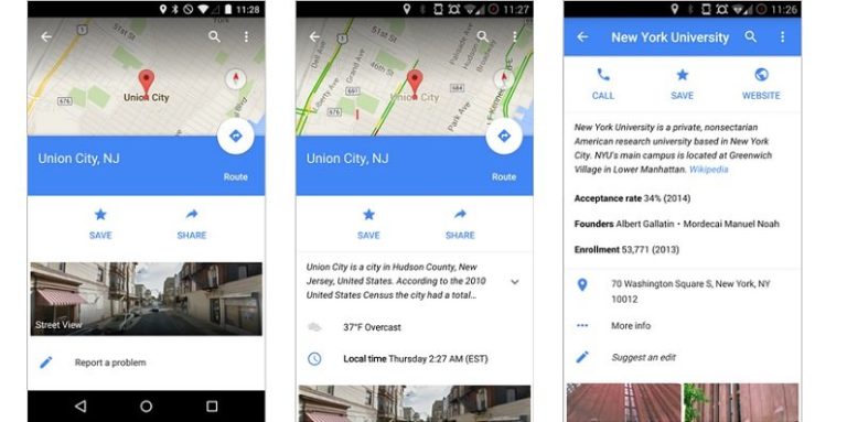 Google Maps updated with more info about destination and alternate routes