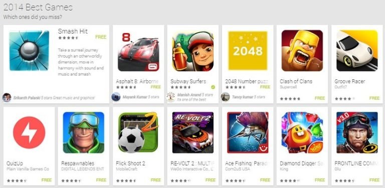 Google lists the Best Games of 2014 on Android