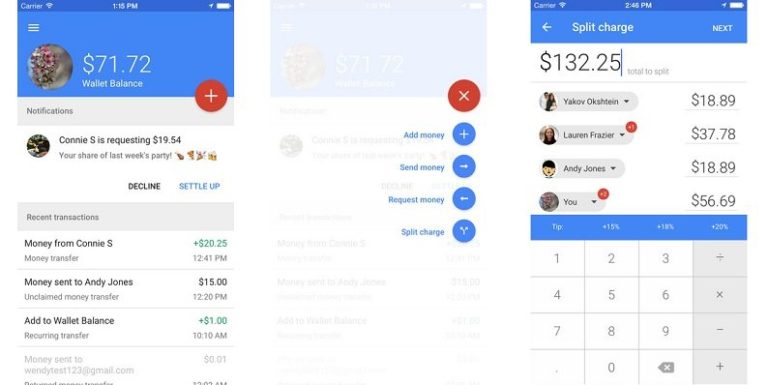 Google Wallet update on iOS allows to easily split the cost among friends