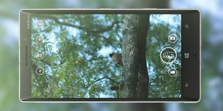 Version 5 of the Lumia Camera app caught in action