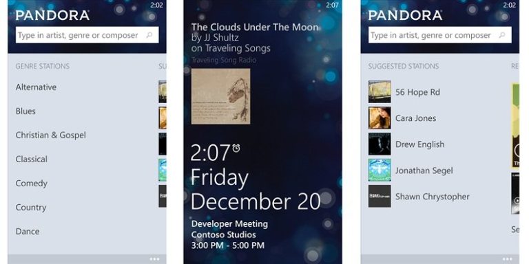 Pandora for Windows Phone updated with voice commands and more