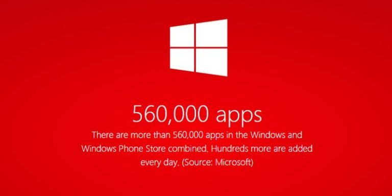Windows Store and Windows Phone Store now have over 560,000 apps together