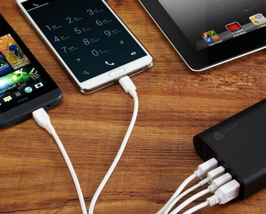 iClever 6-Port USB Travel Wall Charger allows simultaneous fast charging of up to six devices